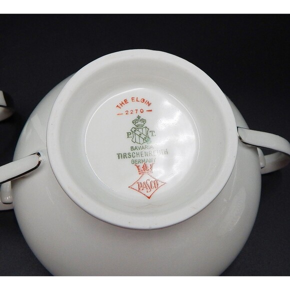 Tirschenreuth The Elgin Sugar & Creamer Bavaria Germany Silver 2270 Pasco - Picture 8 of 16